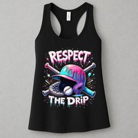 Respect The Drip Baseball Ice Cream Drip Vibes Squad Womens Tank Top