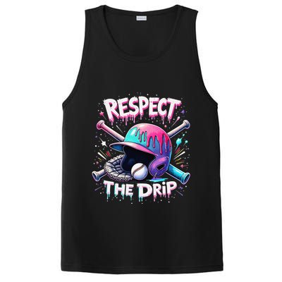 Respect The Drip Baseball Ice Cream Drip Vibes Squad PosiCharge Competitor Tank