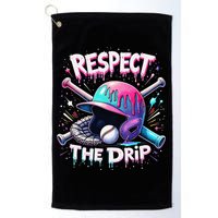 Respect The Drip Baseball Ice Cream Drip Vibes Squad Golf Towel