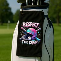 Respect The Drip Baseball Ice Cream Drip Vibes Squad Golf Towel