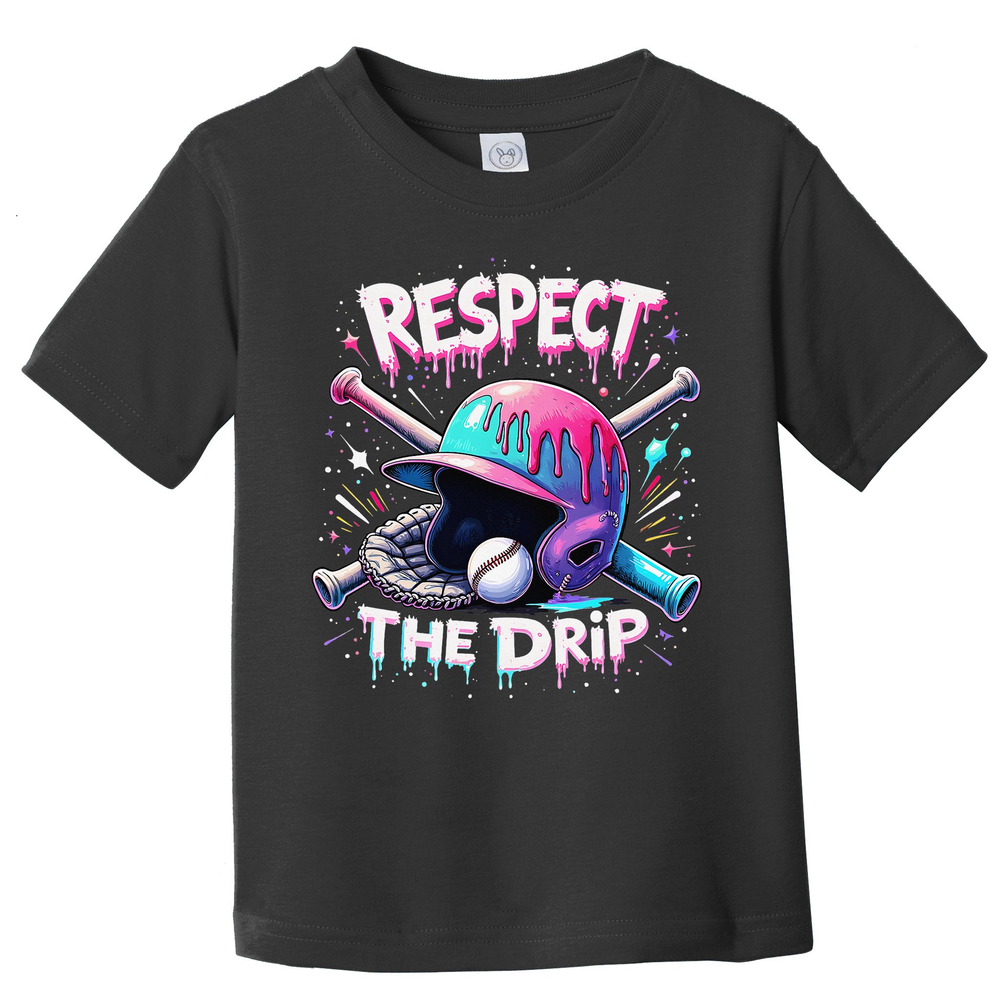 Respect The Drip Baseball Ice Cream Drip Vibes Squad Toddler T-Shirt