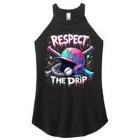 Respect The Drip Baseball Ice Cream Drip Vibes Squad Women's Perfect Tri Rocker Tank