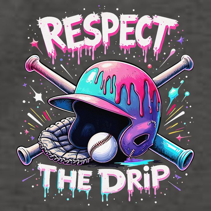 Respect The Drip Baseball Ice Cream Drip Vibes Squad Vector Backpack