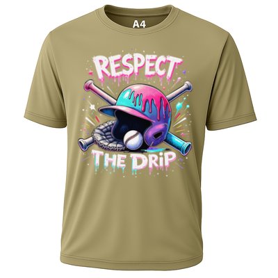 Respect The Drip Baseball Ice Cream Drip Vibes Squad Performance Shirt
