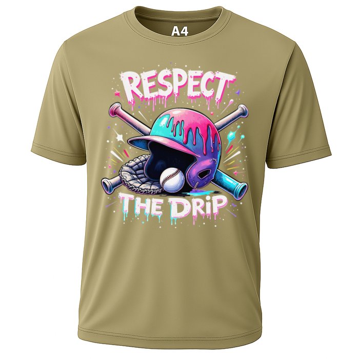 Respect The Drip Baseball Ice Cream Drip Vibes Squad Performance Shirt