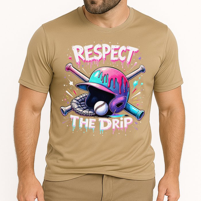 Respect The Drip Baseball Ice Cream Drip Vibes Squad Performance Shirt