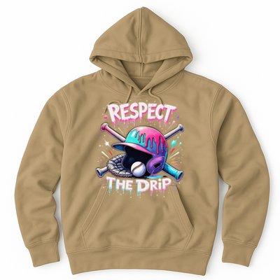 Respect The Drip Baseball Ice Cream Drip Vibes Squad Hoodie