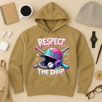 Respect The Drip Baseball Ice Cream Drip Vibes Squad Hoodie