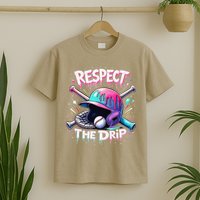 Respect The Drip Baseball Ice Cream Drip Vibes Squad T-Shirt