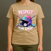 Respect The Drip Baseball Ice Cream Drip Vibes Squad T-Shirt