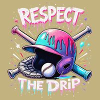 Respect The Drip Baseball Ice Cream Drip Vibes Squad Button