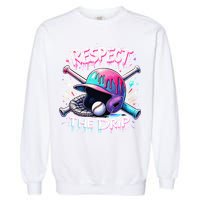 Respect The Drip Baseball Ice Cream Drip Vibes Squad Garment-Dyed Sweatshirt