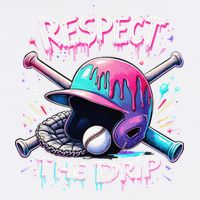 Respect The Drip Baseball Ice Cream Drip Vibes Squad Garment-Dyed Sweatshirt