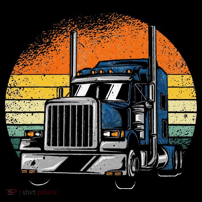 Retro Truck Driver Semi Trailer Truck Vintage Novelty T-Shirt