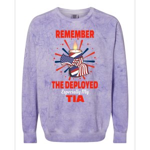 Remember The Deployed Tia Design For Sobrina Or Sobrino Cool Gift Colorblast Crewneck Sweatshirt