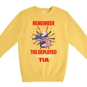 Remember The Deployed Tia Design For Sobrina Or Sobrino Cool Gift Premium Crewneck Sweatshirt