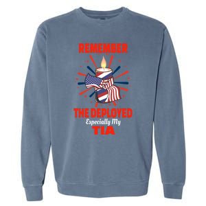 Remember The Deployed Tia Design For Sobrina Or Sobrino Cool Gift Garment-Dyed Sweatshirt