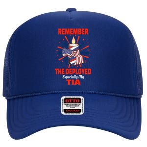 Remember The Deployed Tia Design For Sobrina Or Sobrino Cool Gift High Crown Mesh Back Trucker Hat