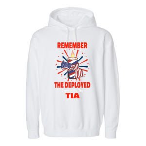 Remember The Deployed Tia Design For Sobrina Or Sobrino Cool Gift Garment-Dyed Fleece Hoodie