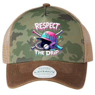 Respect The Drip Baseball Ice Cream Drip Vibes Squad  Legacy Tie Dye Trucker Hat