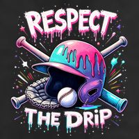 Respect The Drip Baseball Ice Cream Drip Vibes Squad  Cool Comfort Performance Bucket Hat