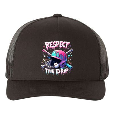 Respect The Drip Baseball Ice Cream Drip Vibes Squad  Yupoong Adult 5-Panel Trucker Hat
