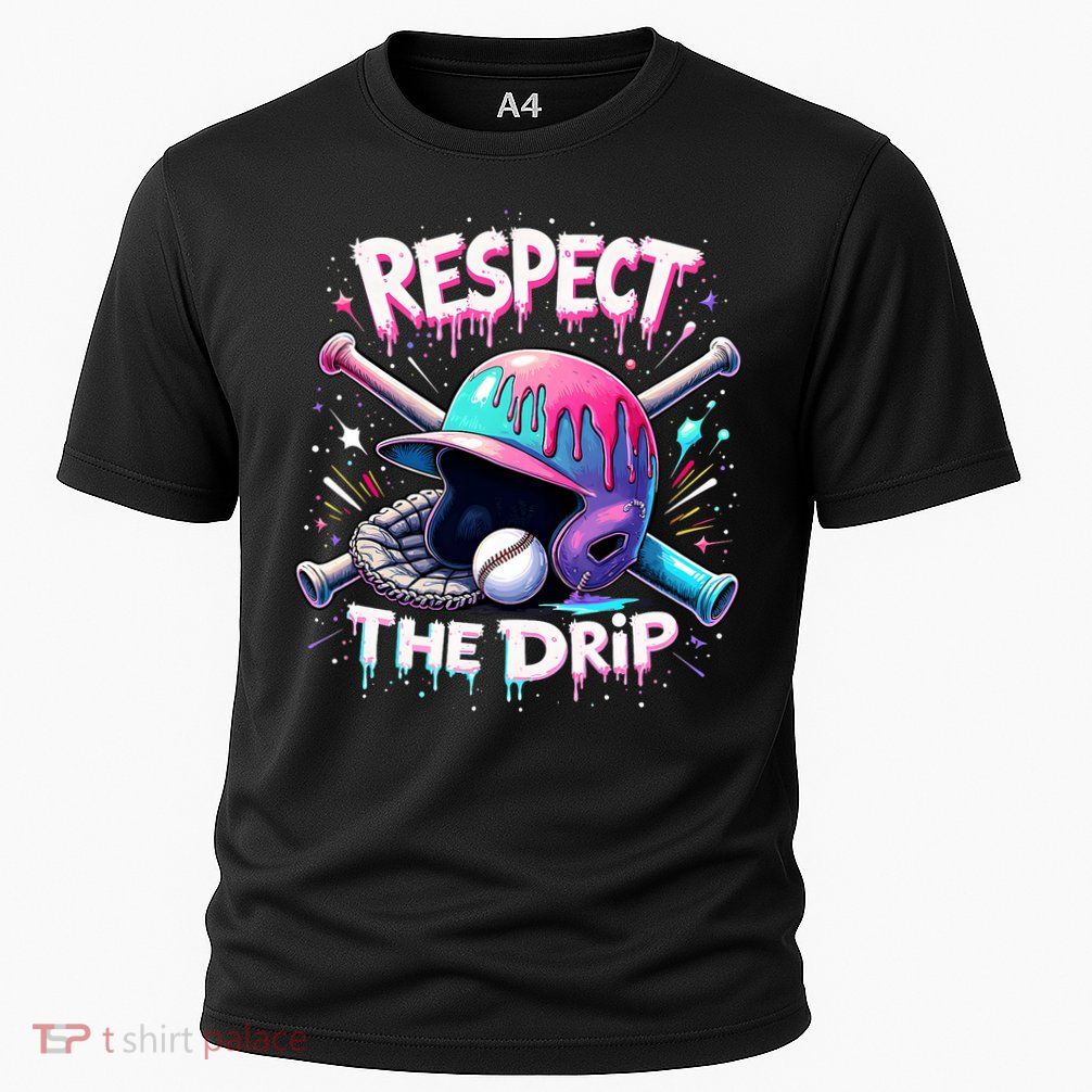 Respect The Drip Baseball Ice Cream Drip Vibes Squad  Performance Shirt