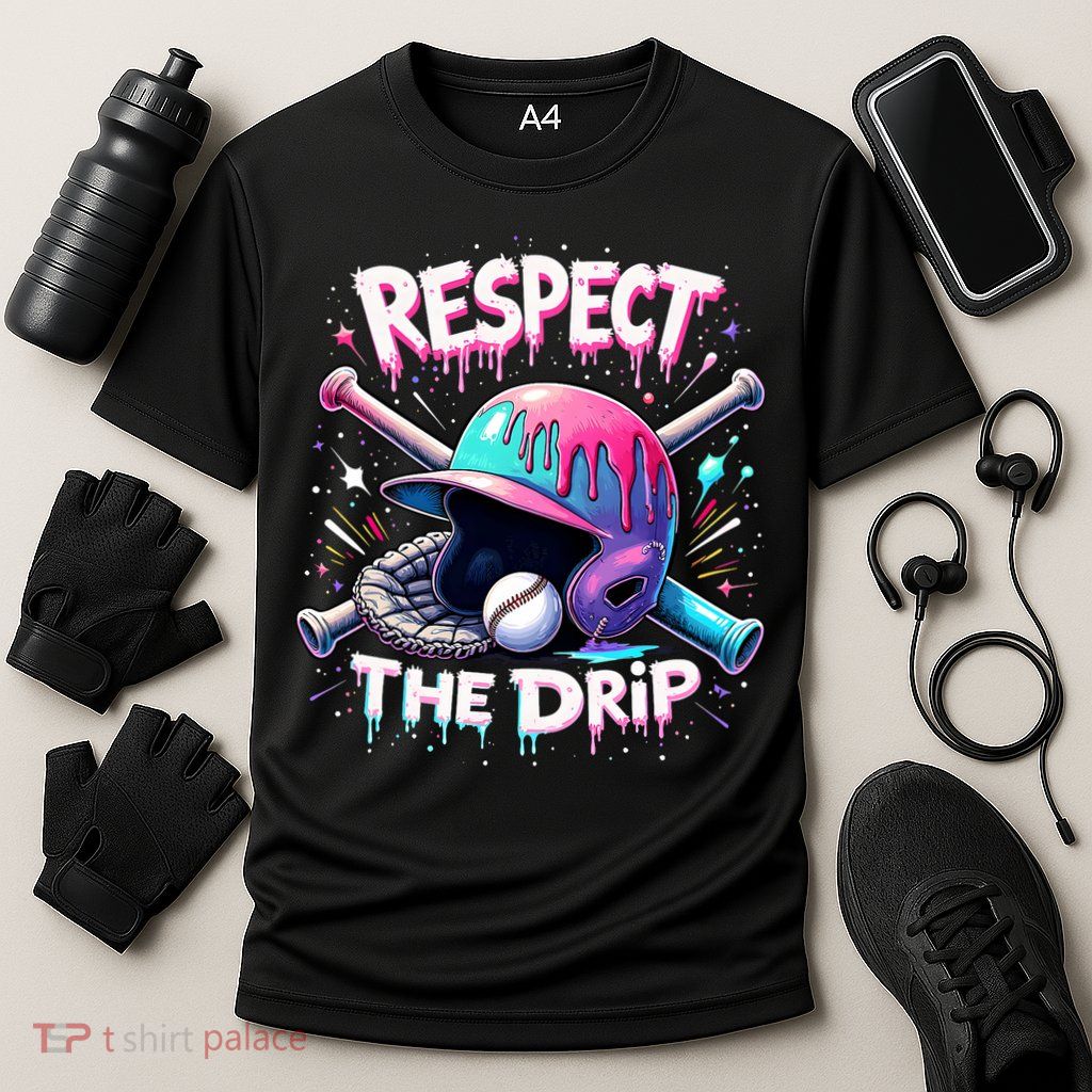 Respect The Drip Baseball Ice Cream Drip Vibes Squad  Performance Shirt