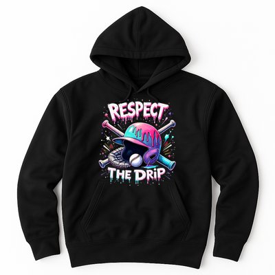 Respect The Drip Baseball Ice Cream Drip Vibes Squad  Hoodie