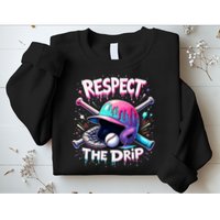 Respect The Drip Baseball Ice Cream Drip Vibes Squad  Sweatshirt