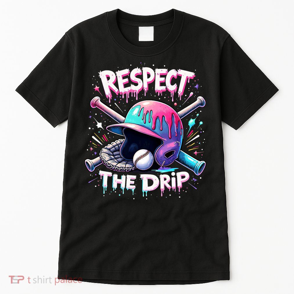 Respect The Drip Baseball Ice Cream Drip Vibes Squad  Tall T-Shirt