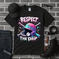 Respect The Drip Baseball Ice Cream Drip Vibes Squad  Tall T-Shirt
