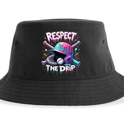Respect The Drip Baseball Ice Cream Drip Vibes Squad  Sustainable Bucket Hat