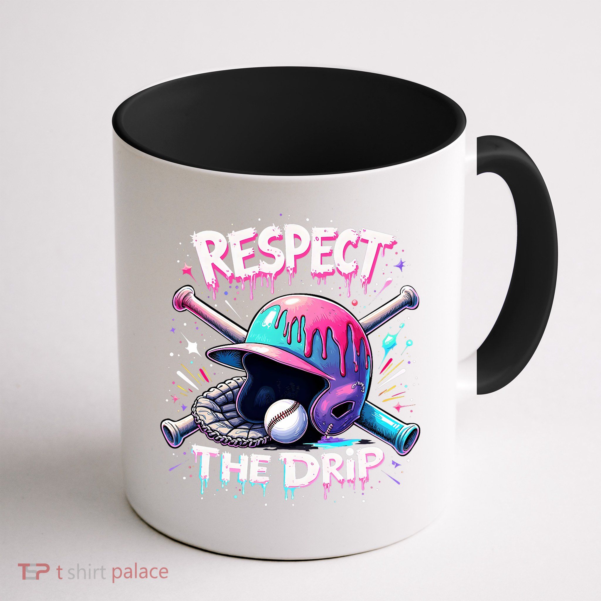 Respect The Drip Baseball Ice Cream Drip Vibes Squad  Mug