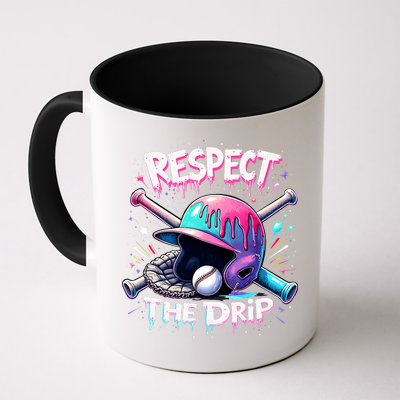 Respect The Drip Baseball Ice Cream Drip Vibes Squad  Mug