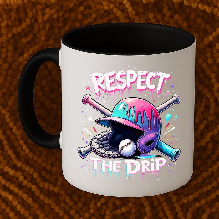 Respect The Drip Baseball Ice Cream Drip Vibes Squad  Mug