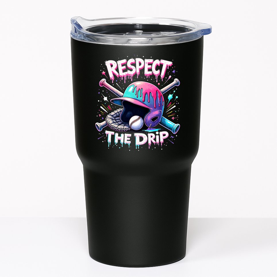 Respect The Drip Baseball Ice Cream Drip Vibes Squad  Tumbler