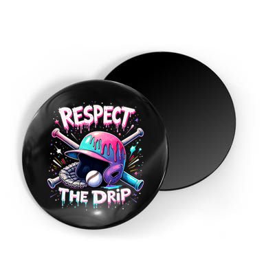 Respect The Drip Baseball Ice Cream Drip Vibes Squad  Magnet