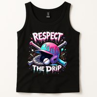 Respect The Drip Baseball Ice Cream Drip Vibes Squad  Tank Top