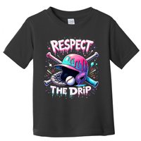 Respect The Drip Baseball Ice Cream Drip Vibes Squad  Toddler T-Shirt