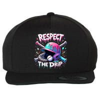Respect The Drip Baseball Ice Cream Drip Vibes Squad  Wool Snapback Cap