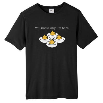 Retro Thanksgiving Dinner You Know Why IM Here Deviled Egg Tall Fusion ChromaSoft Performance T-Shirt