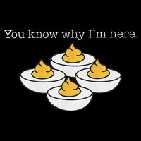 Retro Thanksgiving Dinner You Know Why IM Here Deviled Egg Drawstring Bag