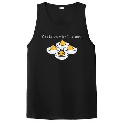 Retro Thanksgiving Dinner You Know Why IM Here Deviled Egg PosiCharge Competitor Tank