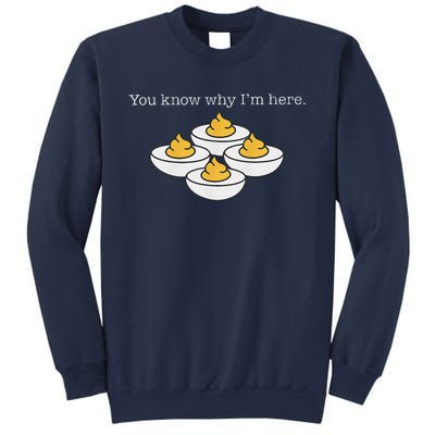 Retro Thanksgiving Dinner You Know Why IM Here Deviled Egg Sweatshirt