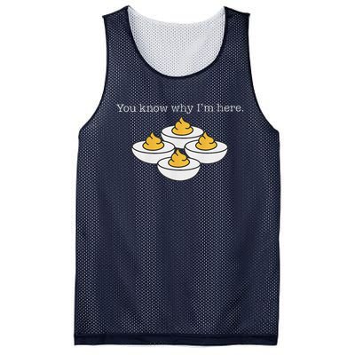 Retro Thanksgiving Dinner You Know Why IM Here Deviled Egg Mesh Reversible Basketball Jersey Tank