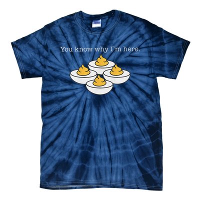 Retro Thanksgiving Dinner You Know Why IM Here Deviled Egg Tie-Dye T-Shirt