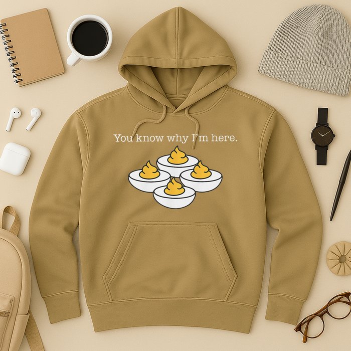 Retro Thanksgiving Dinner You Know Why IM Here Deviled Egg Hoodie