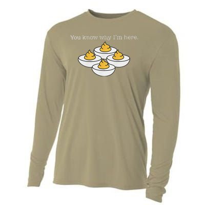 Retro Thanksgiving Dinner You Know Why IM Here Deviled Egg Cooling Performance Long Sleeve Crew