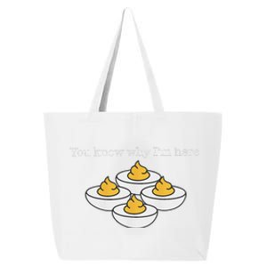 Retro Thanksgiving Dinner You Know Why IM Here Deviled Egg 25L Jumbo Tote